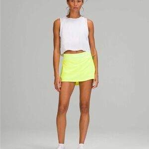 Lululemon Pace Rival Mid Rise Skirt Highlighter Yellow